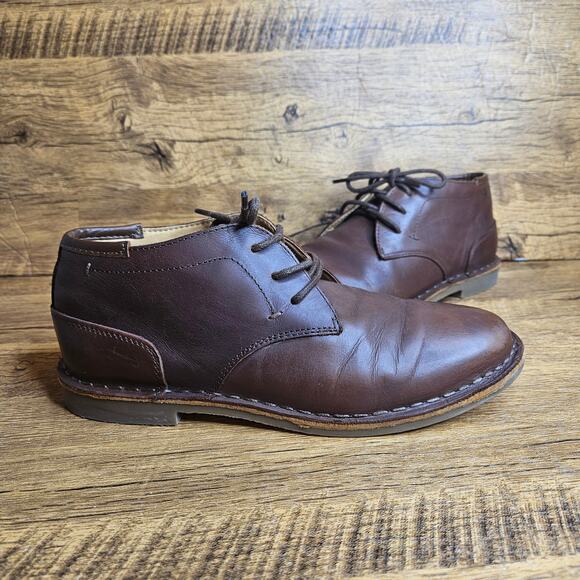 Kenneth Cole NY Real deal Crazy Horse Brown Leather Chukka boot sz 5 - Picture 1 of 11